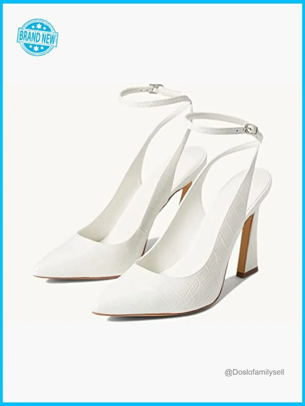 Classic Pointed Toe Slingback Pumps Stiletto Heels Wedding Dress Shoes